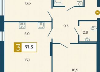 Продается 3-комнатная квартира, 71.5 м2, Екатеринбург