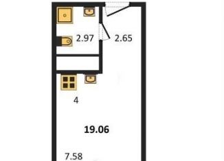 Продается квартира студия, 20 м2, Екатеринбург, площадь 1905 года, метро Геологическая