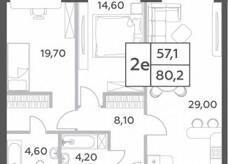 Продам 3-комнатную квартиру, 80.2 м2, Москва, район Раменки, проспект Генерала Дорохова, вл1к1