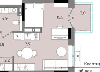 Продается квартира студия, 36.7 м2, Ижевск, улица имени В.С. Тарасова, 6