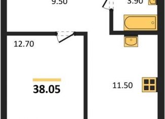 Продаю 1-комнатную квартиру, 38 м2, Новосибирск, метро Золотая Нива