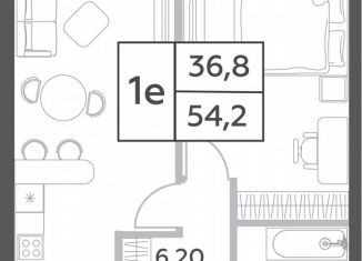 2-ком. квартира на продажу, 54.2 м2, Воронежская область, Минская улица, 1