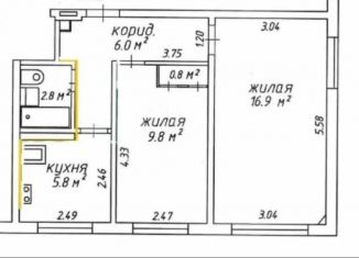 Сдаю двухкомнатную квартиру, 45 м2, Москва, метро Юго-Восточная, Ташкентская улица, 18к2