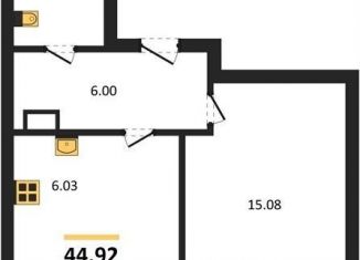 Продается 1-ком. квартира, 44.9 м2, Новосибирск, улица Краузе, 31