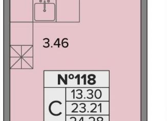 Продам квартиру студию, 24.3 м2, посёлок Шушары