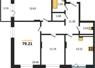 3-ком. квартира на продажу, 79.2 м2, Воронеж, Покровская улица, 19, Коминтерновский район