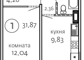 Продам однокомнатную квартиру, 31.9 м2, Челябинская область