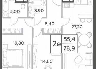 Продам 3-комнатную квартиру, 78.9 м2, Москва, район Раменки, проспект Генерала Дорохова, вл1к1