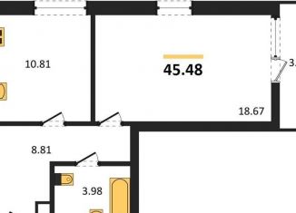 Продаю однокомнатную квартиру, 45.5 м2, Новосибирск, улица Краузе, 31