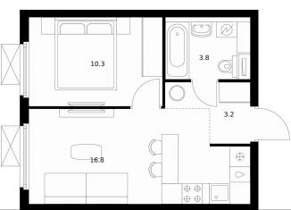 1-ком. квартира на продажу, 34.1 м2, Московская область