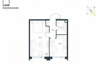 Продается 1-комнатная квартира, 39 м2, Москва, Басманный район