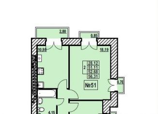 Продажа 2-ком. квартиры, 56.3 м2, Ярославль, Фрунзенский район