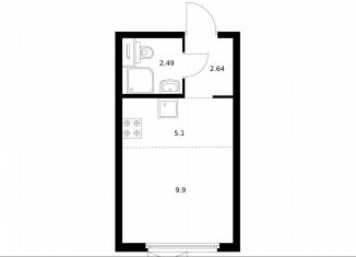 Квартира на продажу студия, 19.7 м2, Москва, ЗАО