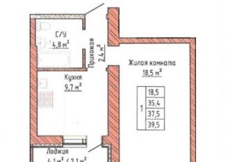 Продам 1-комнатную квартиру, 37.5 м2, Самара, метро Алабинская, улица Александра Солженицына, 2