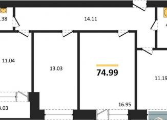 Продается 3-ком. квартира, 75 м2, Воронежская область, Кленовая улица, 3