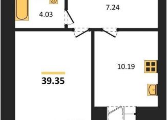 Продается однокомнатная квартира, 39.4 м2, Воронеж, улица Курчатова, 26Б