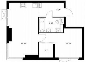 Продам однокомнатную квартиру, 41.7 м2, Москва, район Очаково-Матвеевское