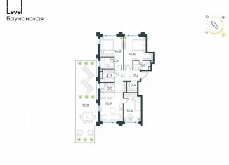 4-комнатная квартира на продажу, 102.3 м2, Москва, Басманный район