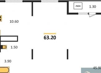 Продам однокомнатную квартиру, 63.2 м2, Воронеж, улица Шишкова, 140Б/17