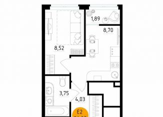 Продается 1-комнатная квартира, 26.9 м2, Рязань, улица Земнухова, 2