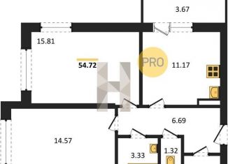 Продажа 2-ком. квартиры, 56.6 м2, Воронеж, Коминтерновский район, Покровская улица, 19