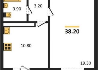 Продажа 1-ком. квартиры, 38.2 м2, Воронеж, Левобережный район, улица Шидловского, 28