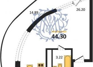 Продается квартира студия, 44.3 м2, Евпатория