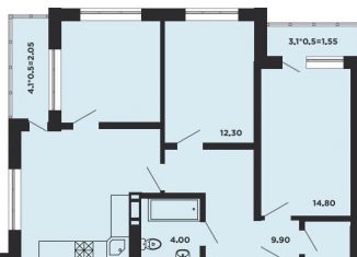 Продается 3-комнатная квартира, 79 м2, Краснодар, Прикубанский округ, улица им. Мурата Ахеджака, 12к1