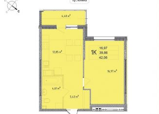 Продажа 1-ком. квартиры, 42.1 м2, Обнинск, улица Мира, 2