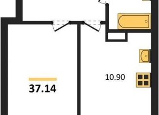 Продаю 1-комнатную квартиру, 37.1 м2, Новосибирск