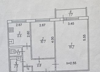 Продажа двухкомнатной квартиры, 51 м2, Тверь, Заволжский район, улица Екатерины Фарафоновой, 37