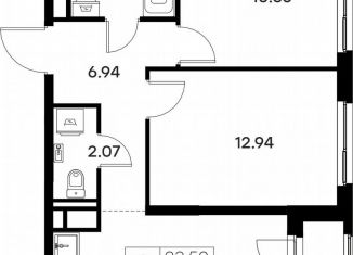 Продажа 2-комнатной квартиры, 52.7 м2, Владимир, Тракторная улица, 43, Октябрьский район