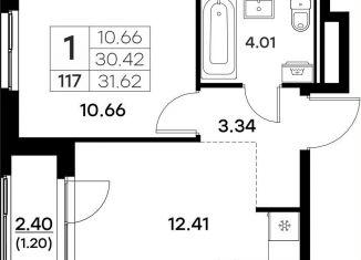 1-ком. квартира на продажу, 31.6 м2, Владимирская область, Тракторная улица, 43