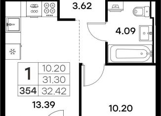 Продам однокомнатную квартиру, 32.4 м2, Владимир, Тракторная улица, 43, Октябрьский район