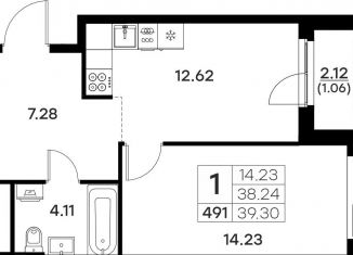 Продам 1-комнатную квартиру, 39.3 м2, Владимир, Тракторная улица, 43, Октябрьский район