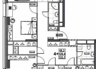 Продам 4-комнатную квартиру, 133.1 м2, Нижний Новгород, Канавинский район