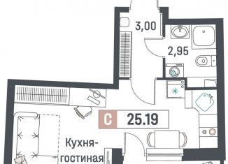 Продается квартира студия, 25.2 м2, Мурино