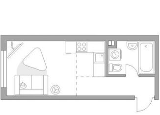 Продажа квартиры студии, 25.6 м2, Москва, метро Нагатинская, Каширское шоссе, 1