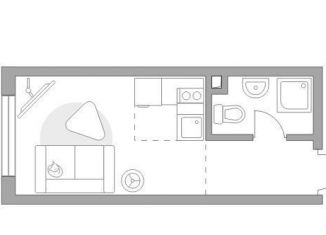 Продам квартиру студию, 19.3 м2, Москва, метро Нагатинская, Каширское шоссе, 1