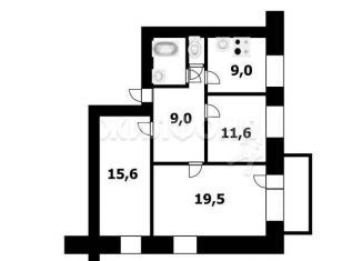 Продается 3-комнатная квартира, 72.2 м2, Новосибирск, метро Площадь Гарина-Михайловского, Ельцовская улица, 4