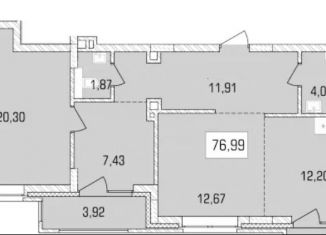 Продажа 2-комнатной квартиры, 77 м2, Новосибирск, Калининский район