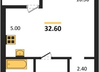 Продаю квартиру студию, 32.6 м2, Новосибирск, улица Декоративный Питомник, 8