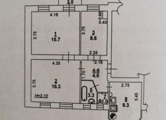 Продается 3-ком. квартира, 58 м2, Ростов-на-Дону, улица Фрунзе, 5, Октябрьский район