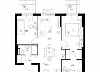 Продается 2-комнатная квартира, 58.7 м2, Зеленоград