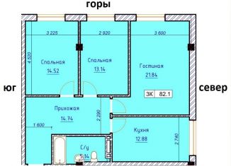 3-ком. квартира на продажу, 82.1 м2, Дербент, Сабновинская улица, 3