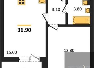 Продаю 1-комнатную квартиру, 36.9 м2, Воронеж