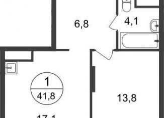 Продается 1-комнатная квартира, 41.8 м2, Московский, ЖК Первый Московский, 11-я фаза, к3