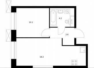 Продается 1-комнатная квартира, 36.1 м2, Санкт-Петербург, муниципальный округ Волковское, жилой комплекс Аэронавт, 1