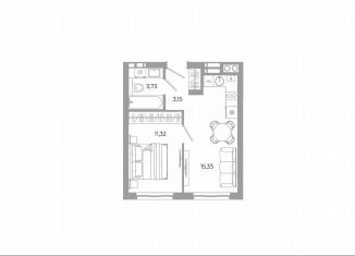 1-ком. квартира на продажу, 33.5 м2, Астрахань