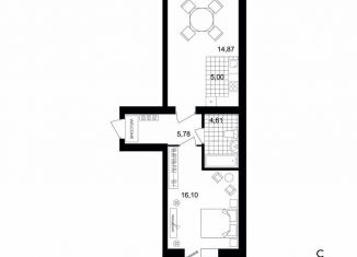 Продаю 1-ком. квартиру, 46.5 м2, Берёзовский, Гвардейская улица, 3А